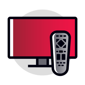 tv and remote icon